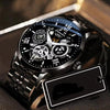 Fashion Jewelry Hollow Men&#39;s Watch Men&#39;s Waterproof Luminous Calendar