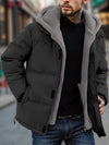 Men&#39;s Ski Thick Windproof Down Jacket Men&#39;s Fake 2-piece Cotton-padded Jacket